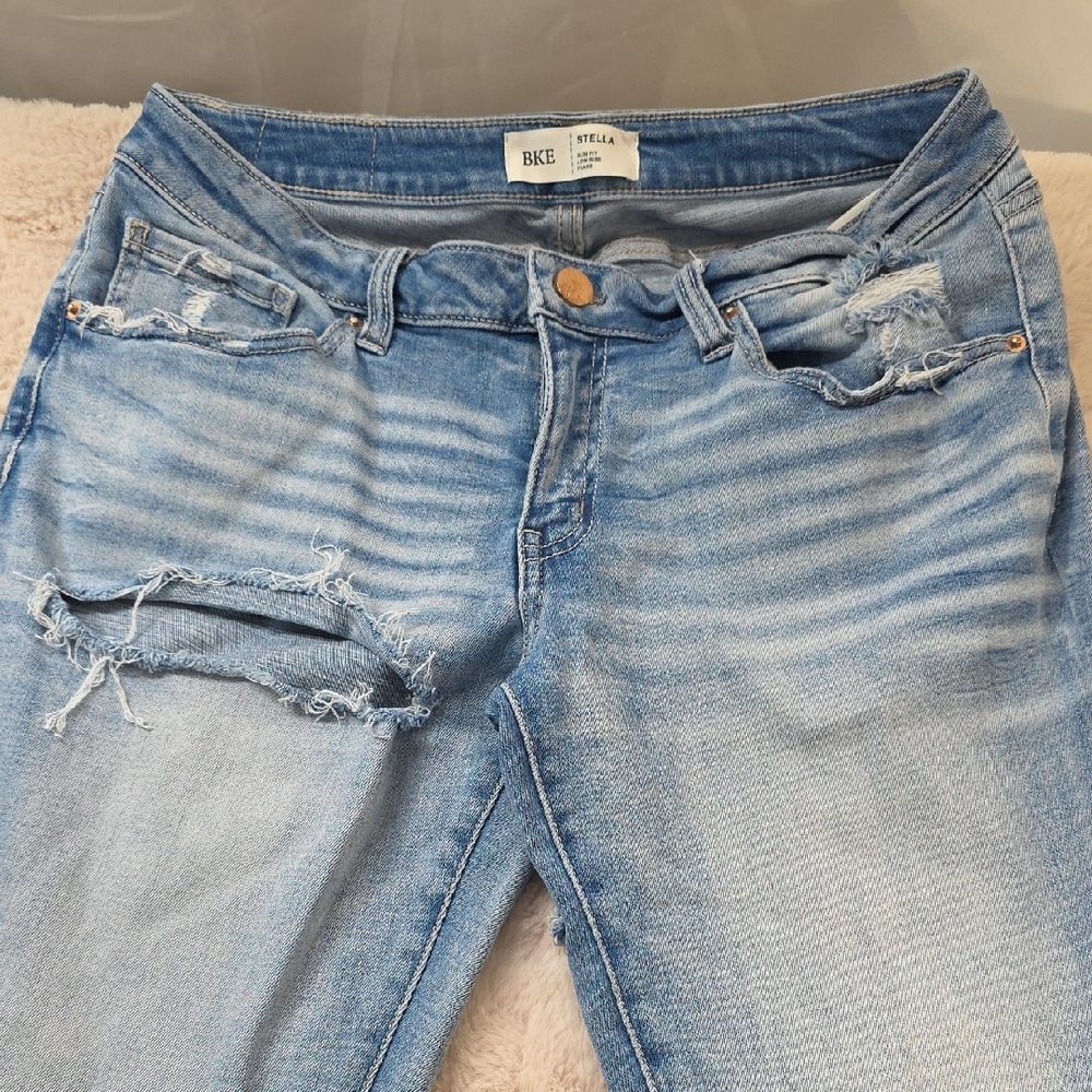 BKE Women's Light Blue Boyfriend Jeans